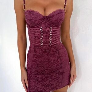Outcast Sylvie Lace Mini Dress in Medium New
